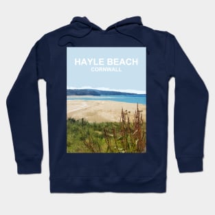 Hayle Beach, St Ives Bay Cornwall. Cornish gift. Travel poster Hoodie